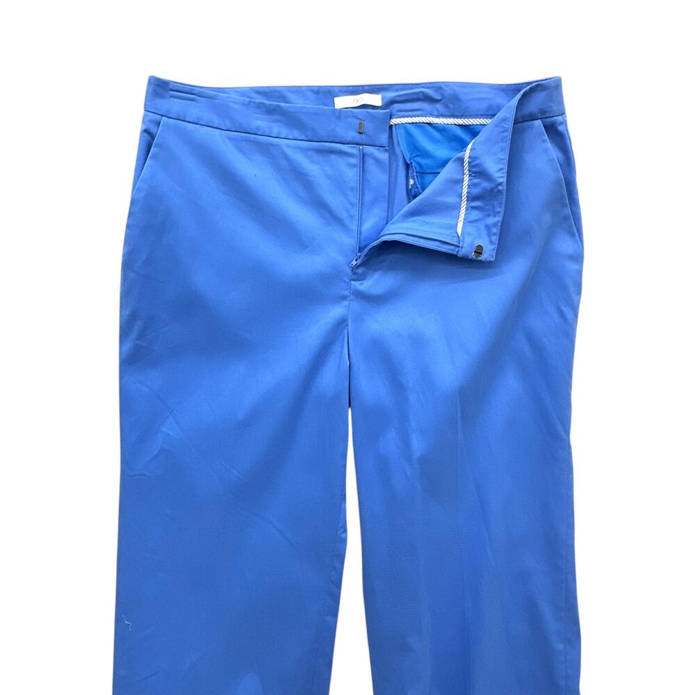 1901 High Waist Crop Wide Leg Ankle Pants Women 16 Cobalt Blue Chino Trousers